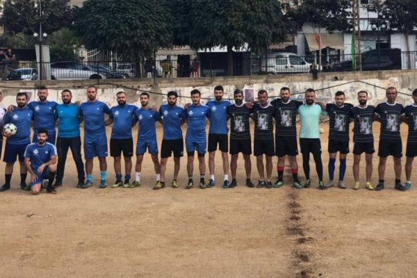 الدفاع المدني يواكب مباراة كرة قدم في بلدة جبشيت