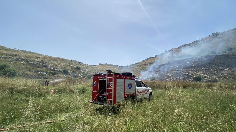 فرق الدفاع المدني - الهيئة تخمد حريقًا في دير قانون النهر واخر في بدياس
