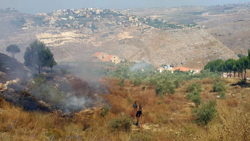 الدفاع المدني - الهيئة يخمد حريقًا في بلدة شحور الجنوبية 